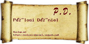 Pálosi Dániel névjegykártya
