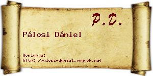Pálosi Dániel névjegykártya